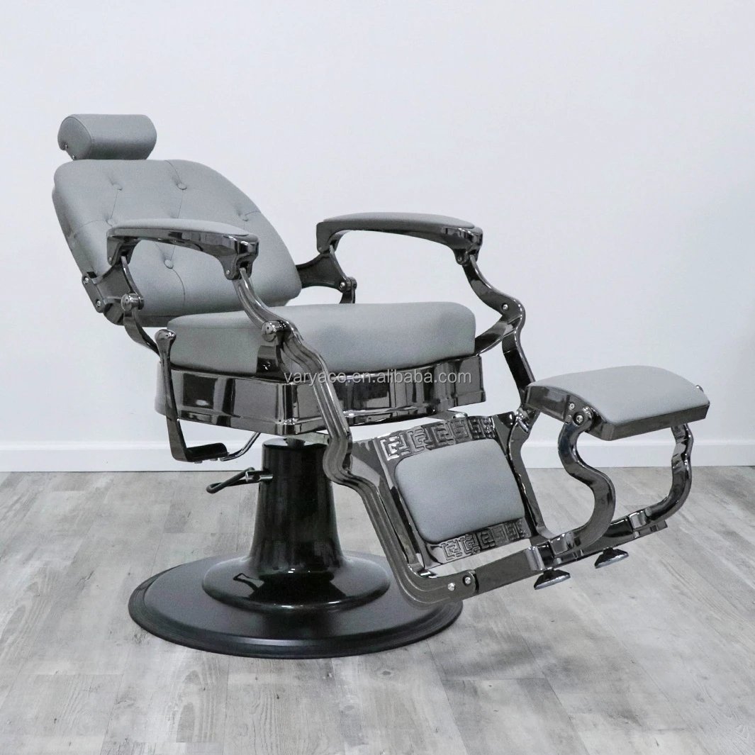 Gray swivel barber chair custom barber chair men's shaving chair