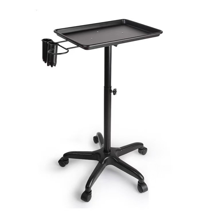 Factory Wholesale Most Popular Portable Beauty Hair Salon Rolling Tray Black Salon Carts Tray