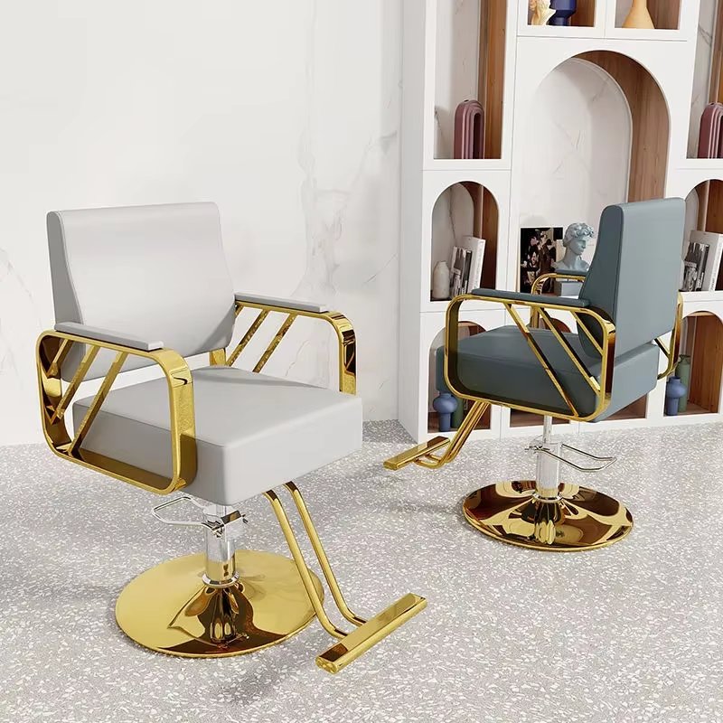 High Quality Modern Salon Equipment Synthetic Leather Barber Chair Spa Hairdressing Chair Metal Wholesale Modern Salon Furniture