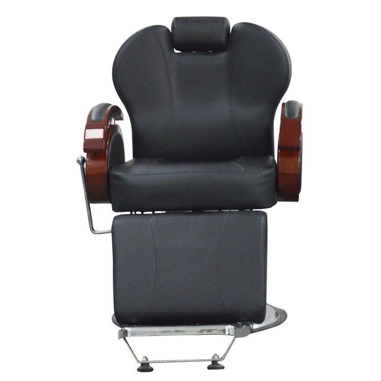 Cheap Reclining Hydraulic Pump Barber Chair Black Color Wood Styling Chair Hairdressing Professional Hrydraulic Pump 3 Years