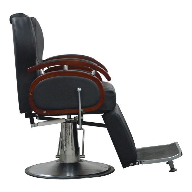Cheap Reclining Hydraulic Pump Barber Chair Black Color Wood Styling Chair Hairdressing Professional Hrydraulic Pump 3 Years