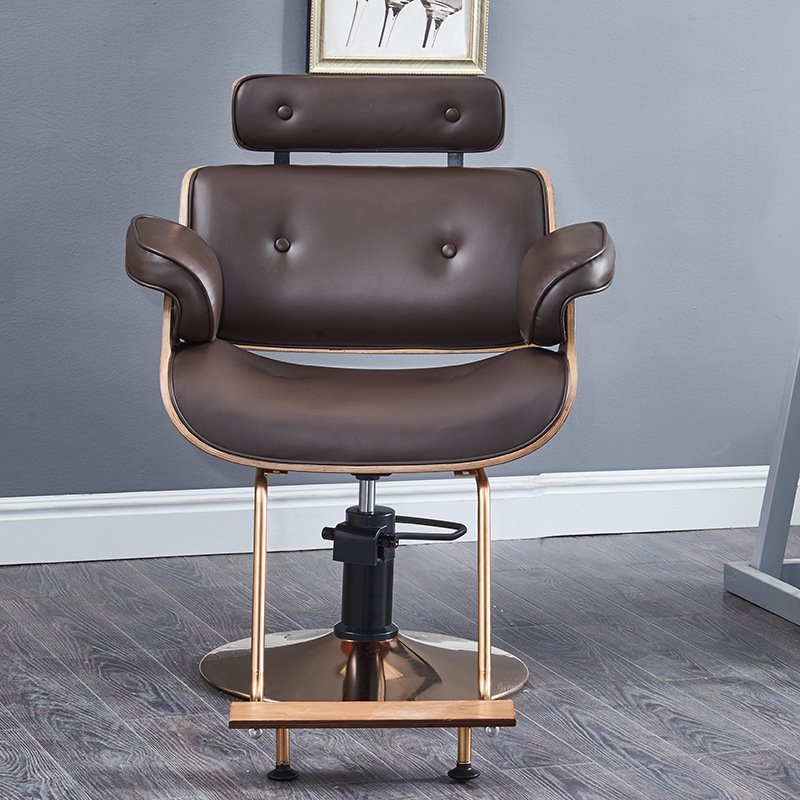 360 rotation barbershop salon furniture metal gold beauty up and down hair salon chair Professional hairdressing barber chairs