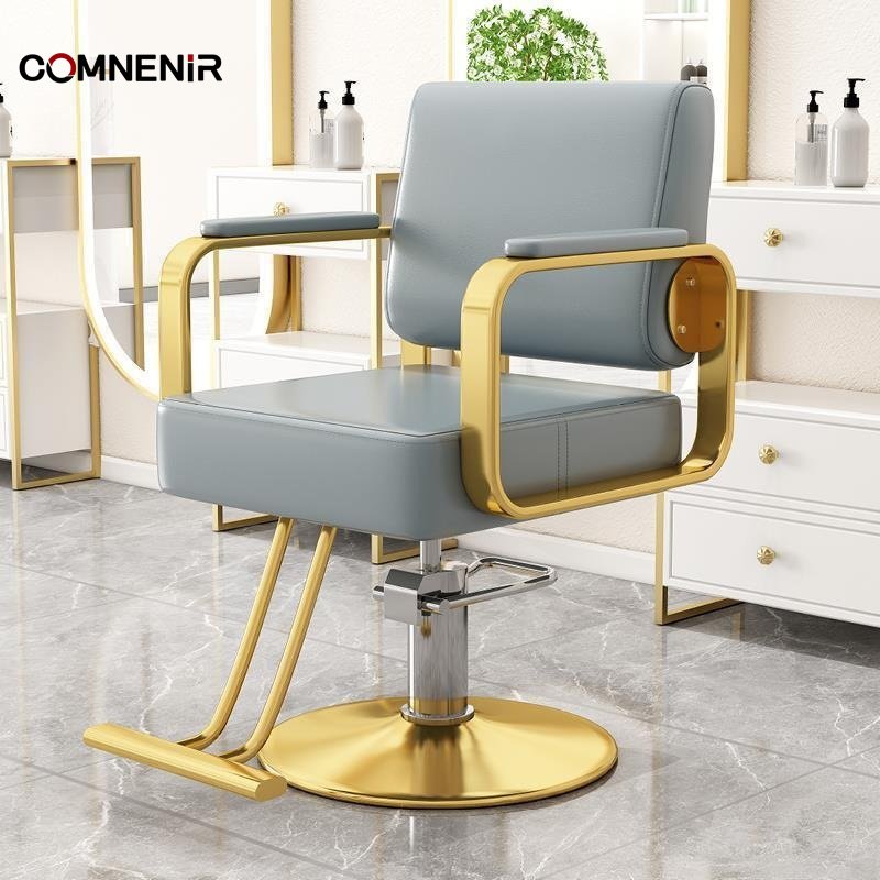 Modern White Adjustable Barber Shop Hairdressing Stool Pedicure Technician Chair-Beauty Salon Furniture