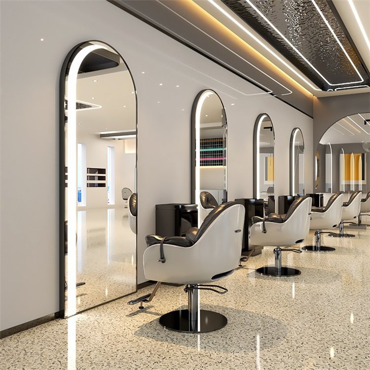 Diant Hair Salon High Quality Double Sided Styling Station Salon Furniture Smart Control Mirror Stations Luxury Salon Mirror