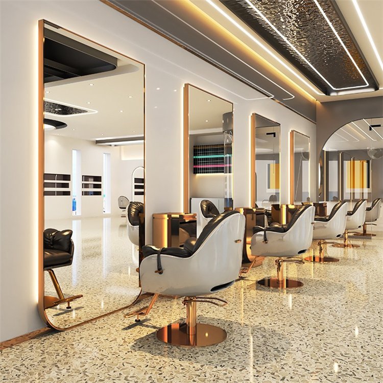 Diant Hair Salon High Quality Double Sided Styling Station Salon Furniture Smart Control Mirror Stations Luxury Salon Mirror