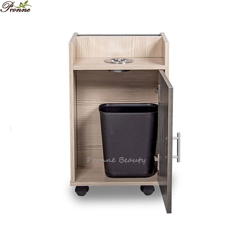 classic high quality durable wood countertop granite quartz rolling spa pedicure cart storage