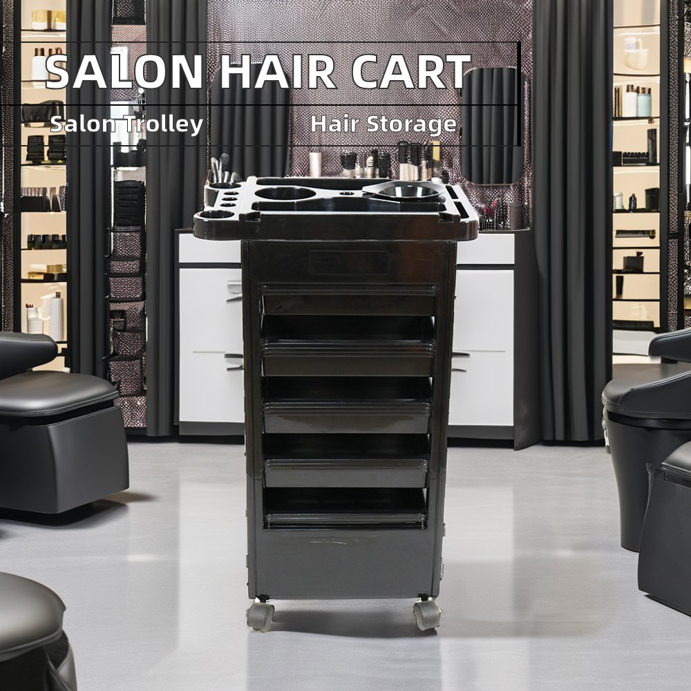 2024 Professional Luxury Hair Salon Trolley Foldable Metal Plastic Wood with Iron Aluminium for Home Bedroom Apartment Hall Use