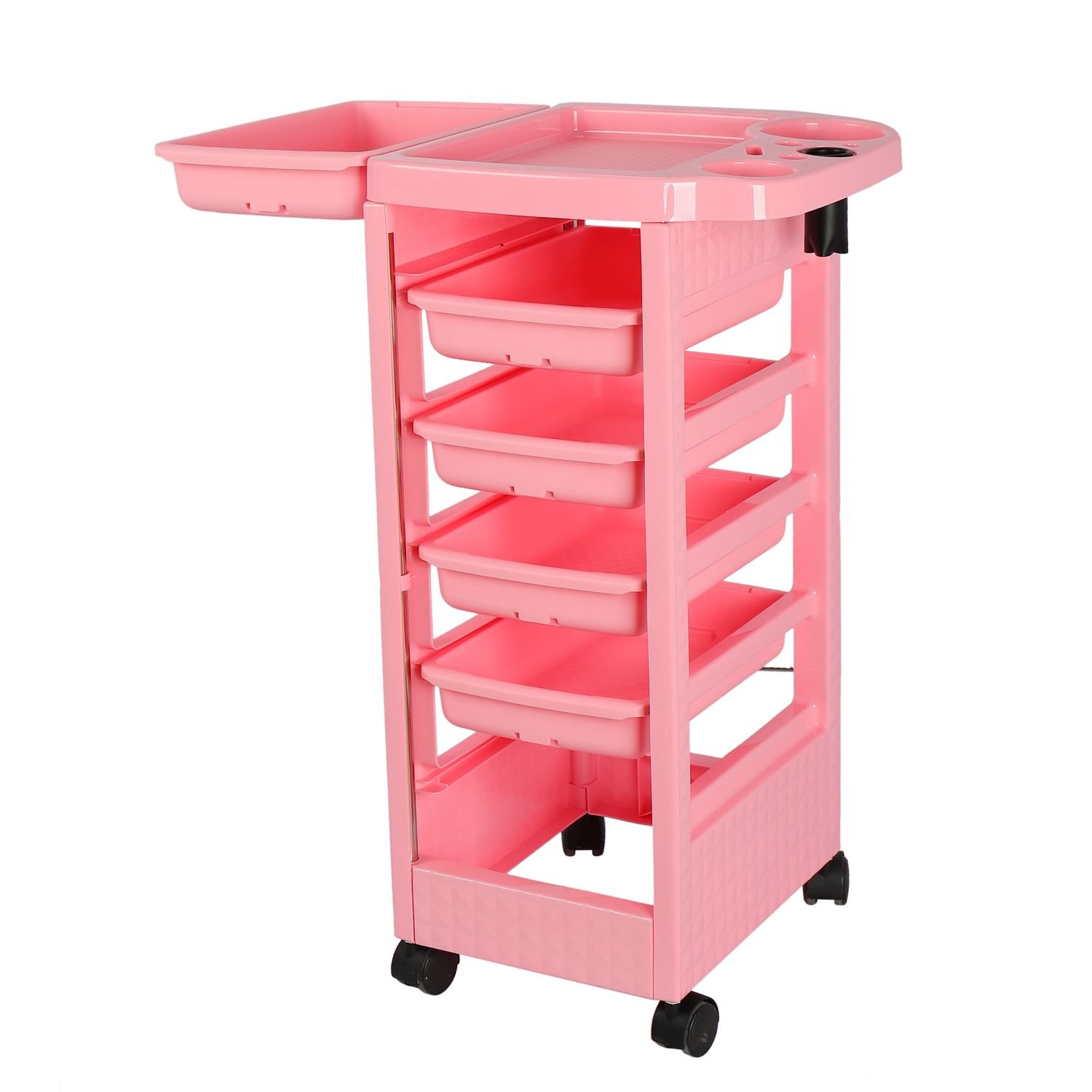 China factory supply Pink hair trolley salon for beauty salon hair trolley salon