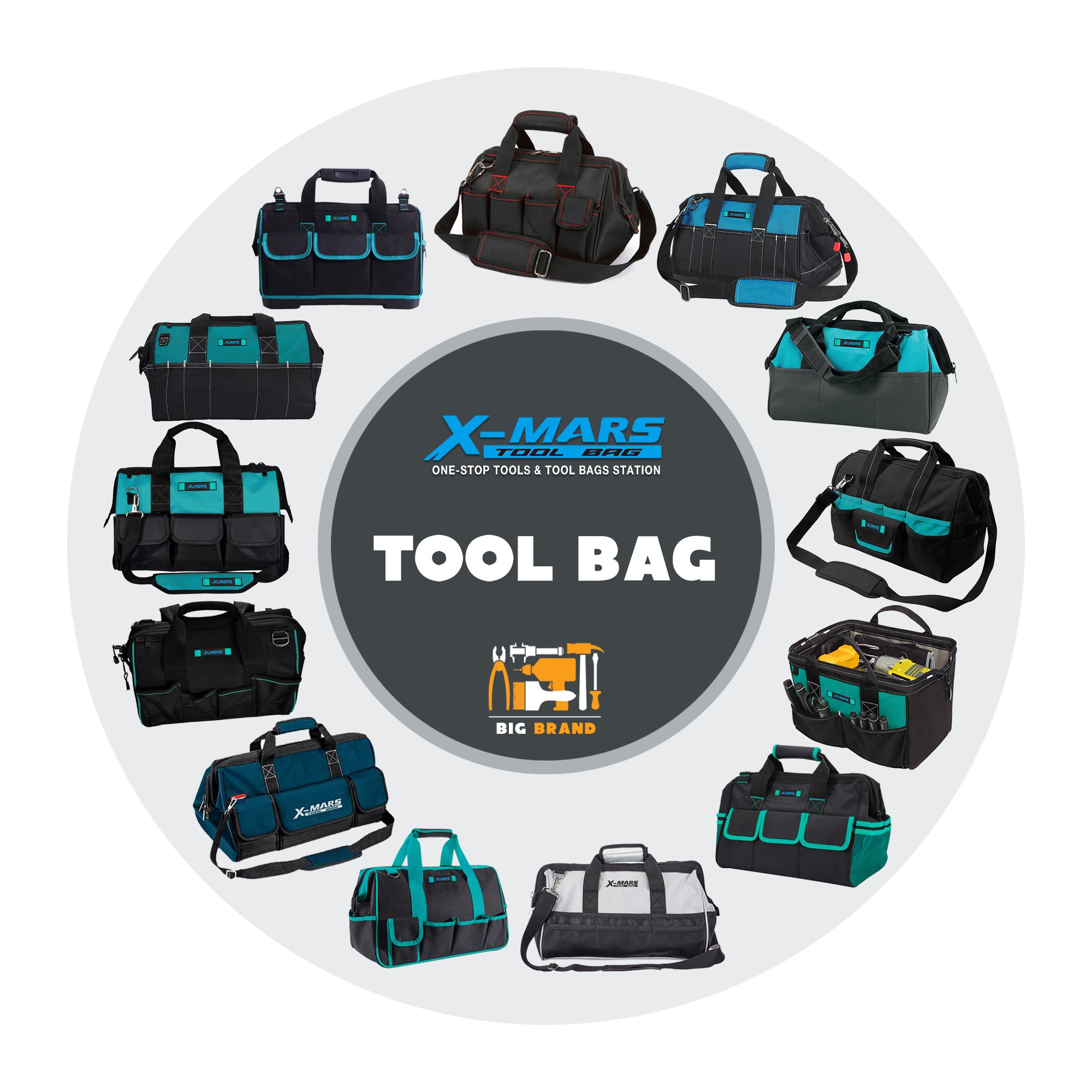 X-Mars Good Selling Work Electrician Heavy Duty Plumbing Carpenter Salon Tools Bag
