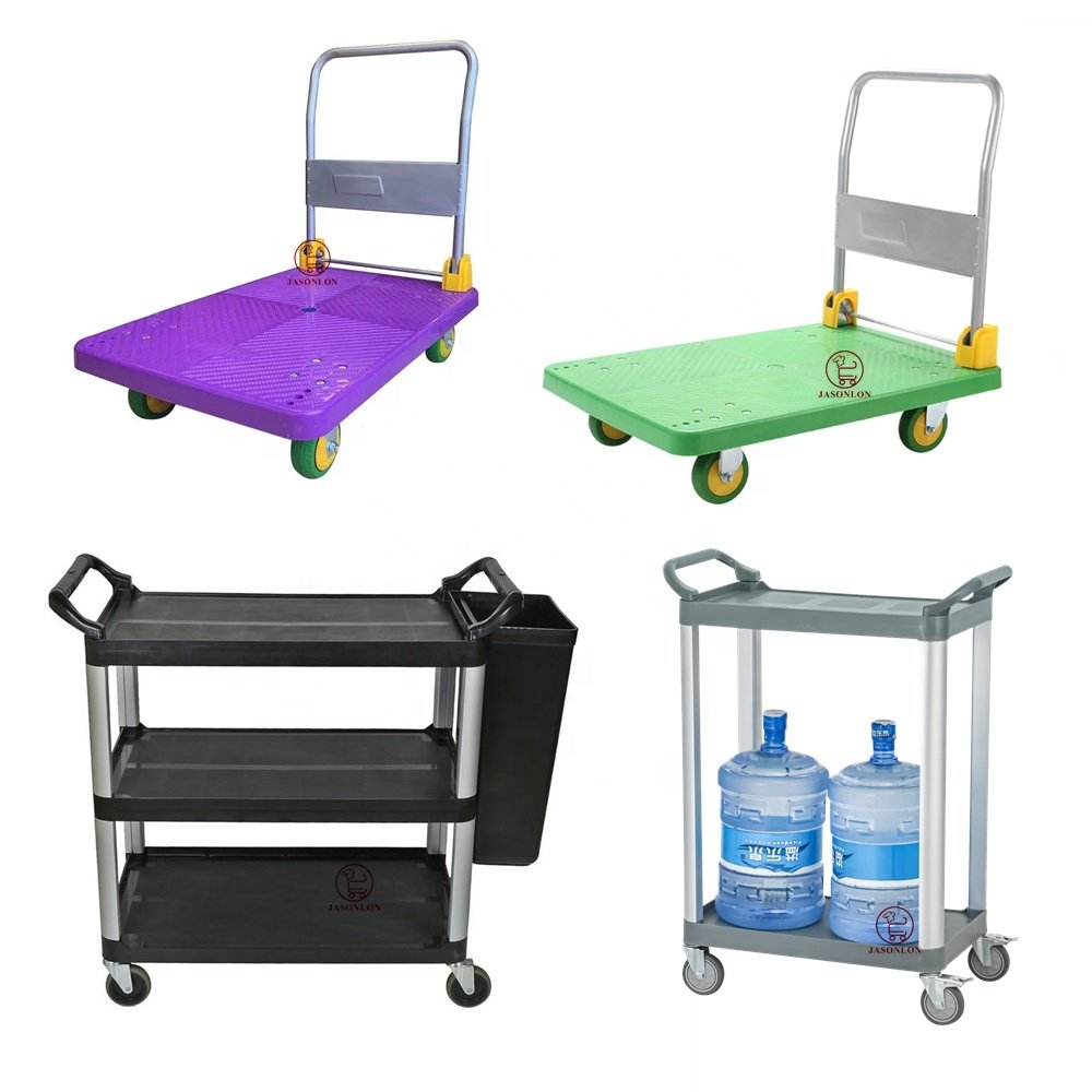 2/3 Layers full size 4 wheels high quality plastic mobile rolling room hotel service dinning salon manicure trolley car