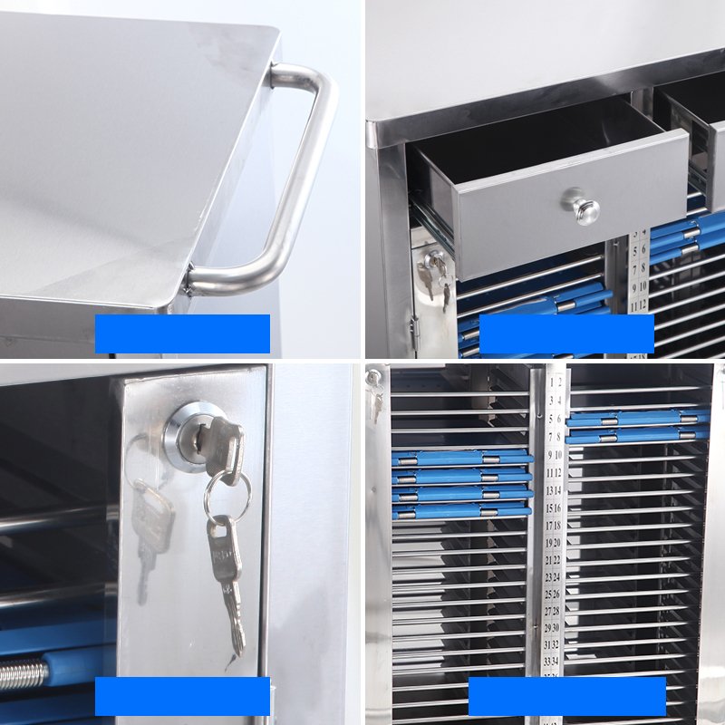 Detachable Medical Five Layer 201 Stainless Steel Movable Hospital Instruments Trolley Push Cart