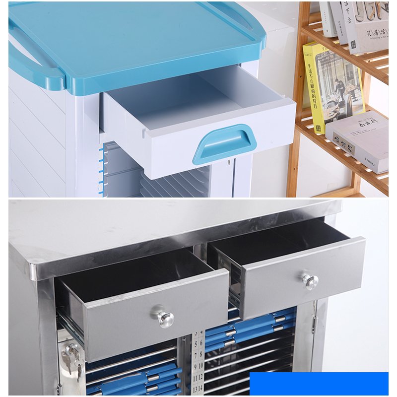 Detachable Medical Five Layer 201 Stainless Steel Movable Hospital Instruments Trolley Push Cart