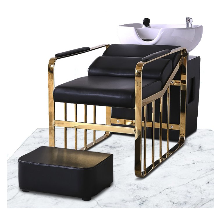 Foshan Barber Shampoo Chairs Beauty Equipment Gold One Tiered Salon Trolley Tray