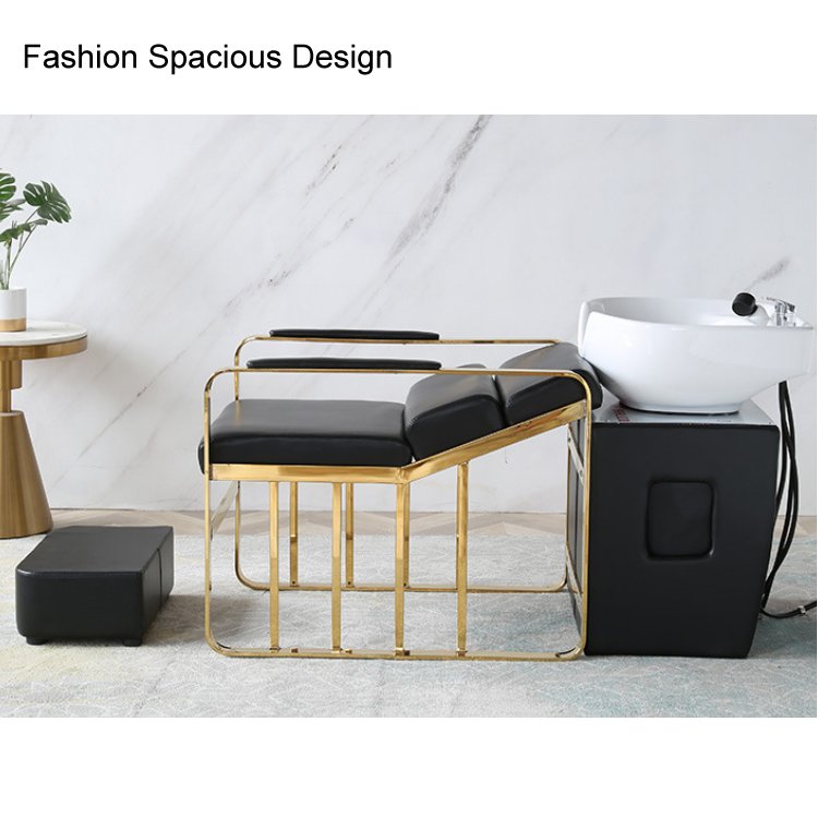 Foshan Barber Shampoo Chairs Beauty Equipment Gold One Tiered Salon Trolley Tray