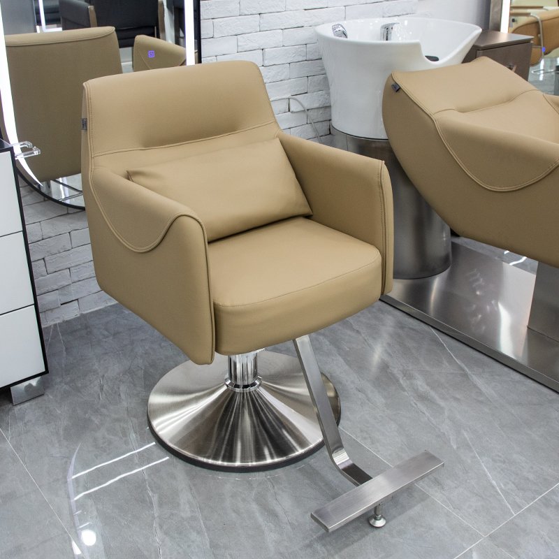 Bojue Black Modern Barber Shop Chair For Men's Synthetic Leather Reclining Barber Chair With Headrest Salon Barber Chairs