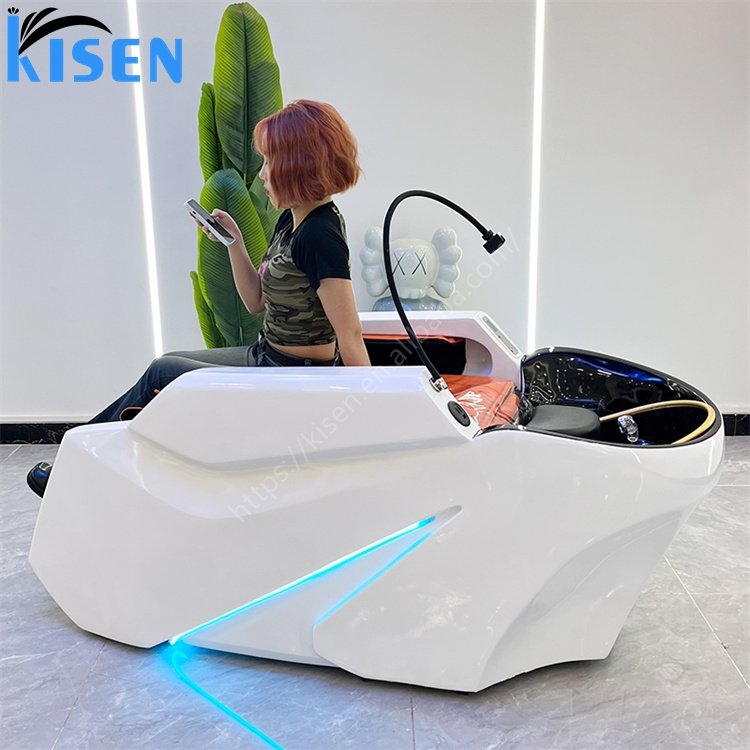 Kisen modern salon massage shampoo bed chair electric shampoo massage table for beauty hair salon spa with head therapay