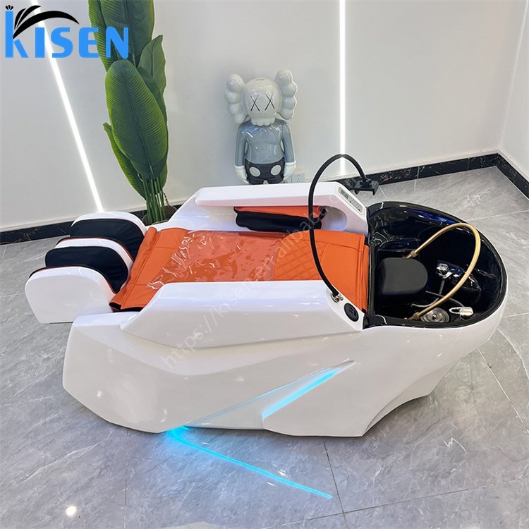 Kisen modern salon massage shampoo bed chair electric shampoo massage table for beauty hair salon spa with head therapay