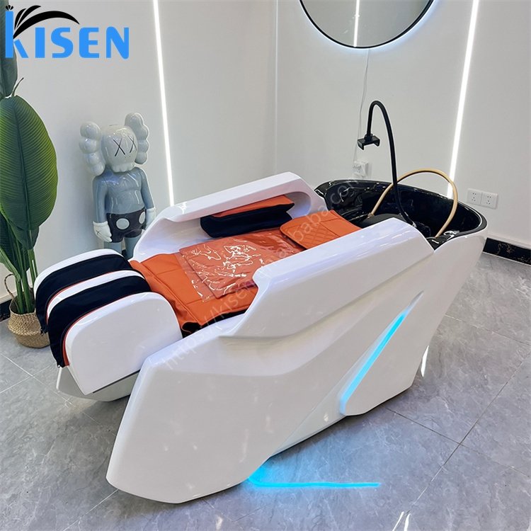 Kisen modern salon massage shampoo bed chair electric shampoo massage table for beauty hair salon spa with head therapay