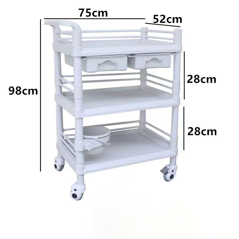 hot selling ABS Multi specification mute wheel hospital medicine delivery rescue vehicle Plastic Trolley