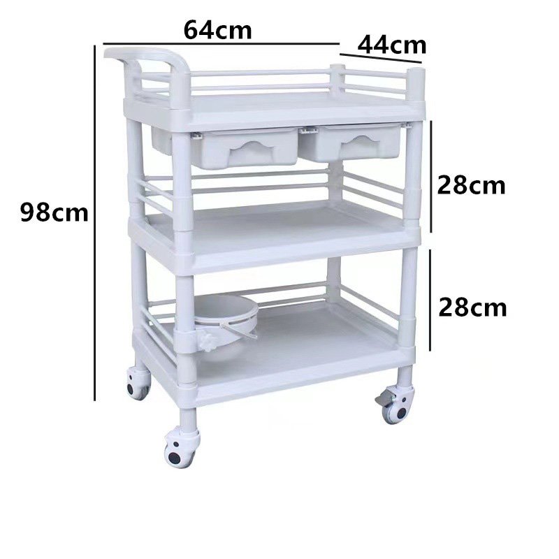 hot selling ABS Multi specification mute wheel hospital medicine delivery rescue vehicle Plastic Trolley