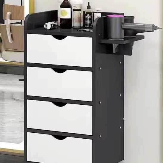 Kelly Latest Design Salon Furniture Gold Salon Trolley Removable Beauty Trolley Makeup Storage Trolley