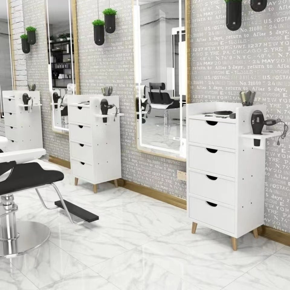 Kelly Latest Design Salon Furniture Gold Salon Trolley Removable Beauty Trolley Makeup Storage Trolley