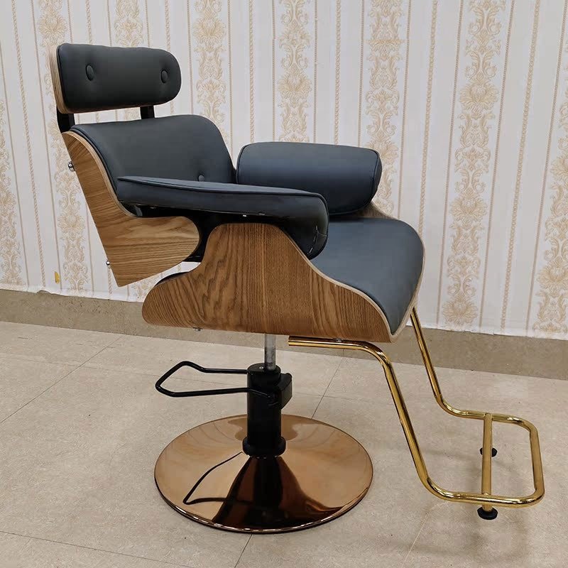 Hot selling woodiness modern durable salon styling chair fashionable portable adjustable Hydraulic cutting hair chair wholesale