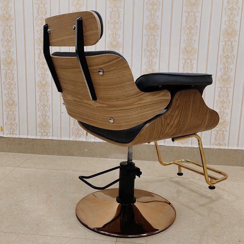 Hot selling woodiness modern durable salon styling chair fashionable portable adjustable Hydraulic cutting hair chair wholesale