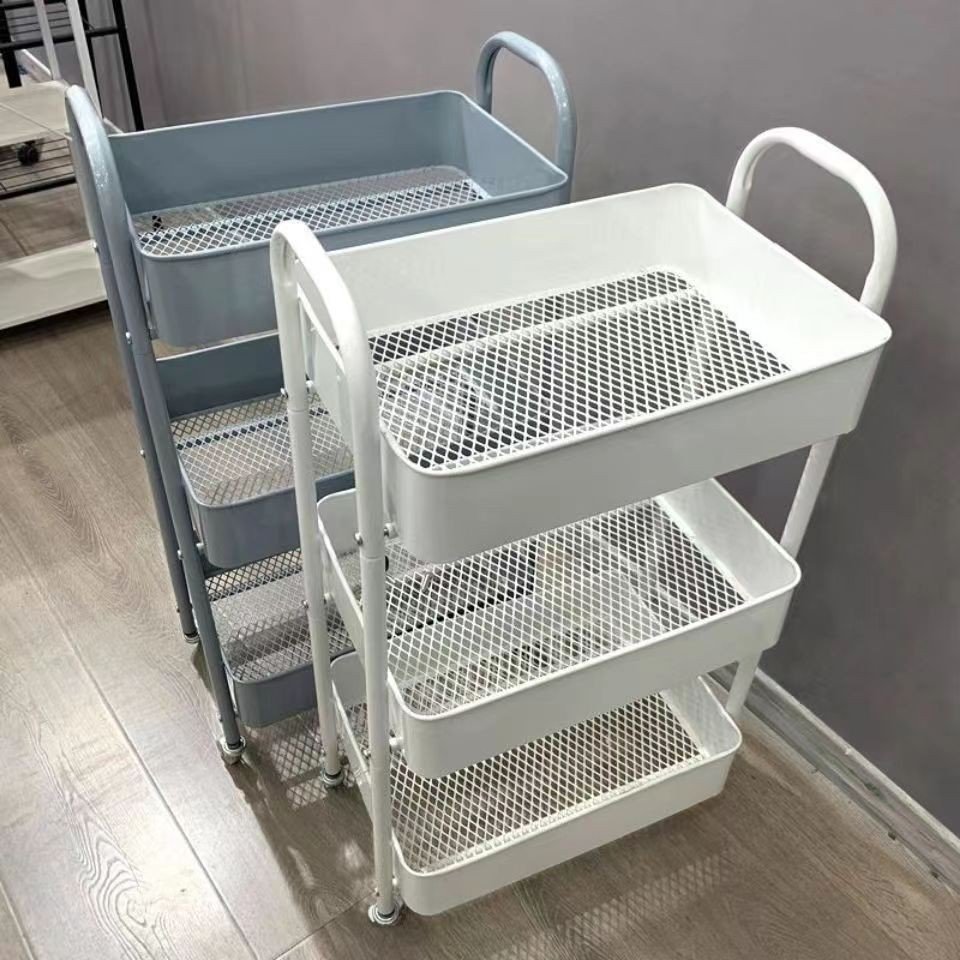 Grey Iron Kitchen Trolley Storage Carts Salon Trolley Cart With Drawers And Wheels
