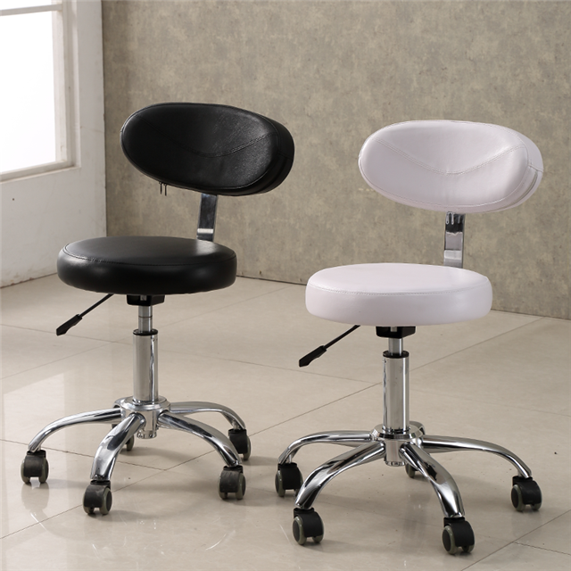 Adjustable Height PU Stainless Steel Saddle Chair Small Stool Customized Color for salon equipment