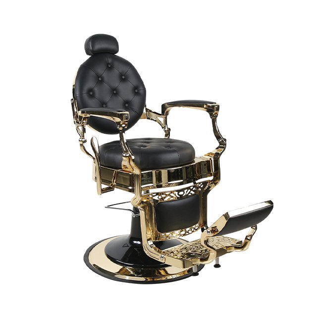 Brown heavy deauty vintage barber gold salon furniture
