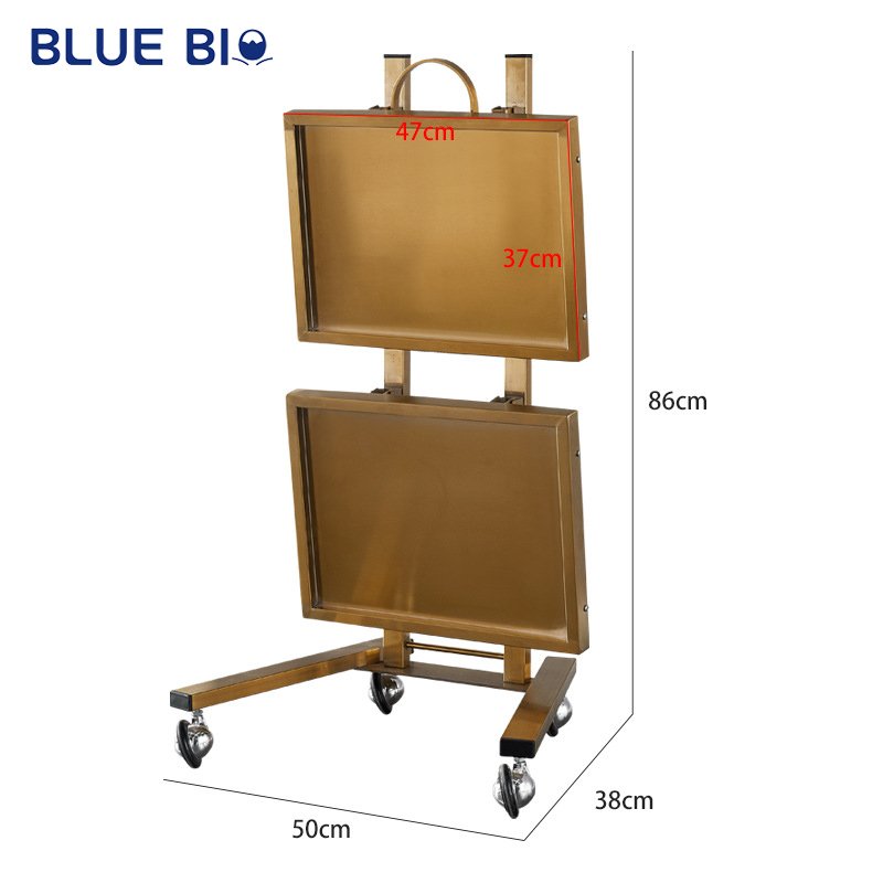 Stainless Tool Car Barber Shop Ironing Dyeing Trolley Folding Storage Hair Salon Special Car Acrylic Tray Beauty Salon Trolley