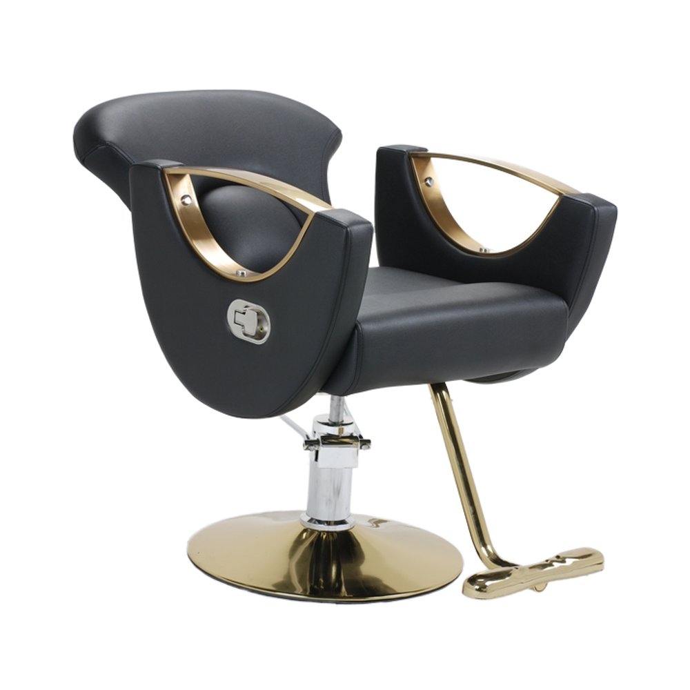 Wholesale Custom Modern Fashion Gold Salon Trolley Barber Chairs Set for Barbershop & Outdoor Use Fashionable Furniture for Sale