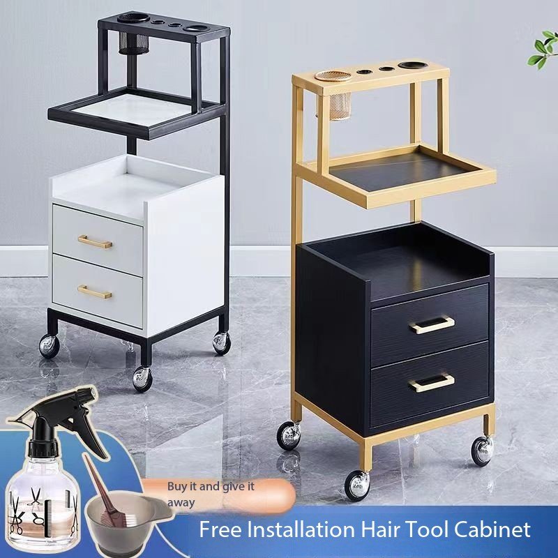 Metal Spa Facial Manicure Hairdressing Trolley Cart with Wheels for Barber Shop Use High Quality Portable Hair Salon Beauty