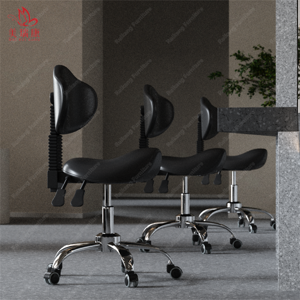 Adjustable Height Swivel Hairdressing Styling Hydraulic Barber Shop Hair Cut Stool Chair With Wheels