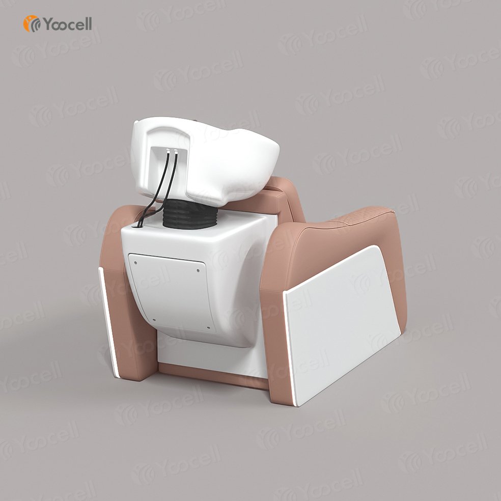 Yoocell Modern Salon Furniture Backwash Head Spa hair shampoo salon Ceramic shampoo bowl and chair equipment