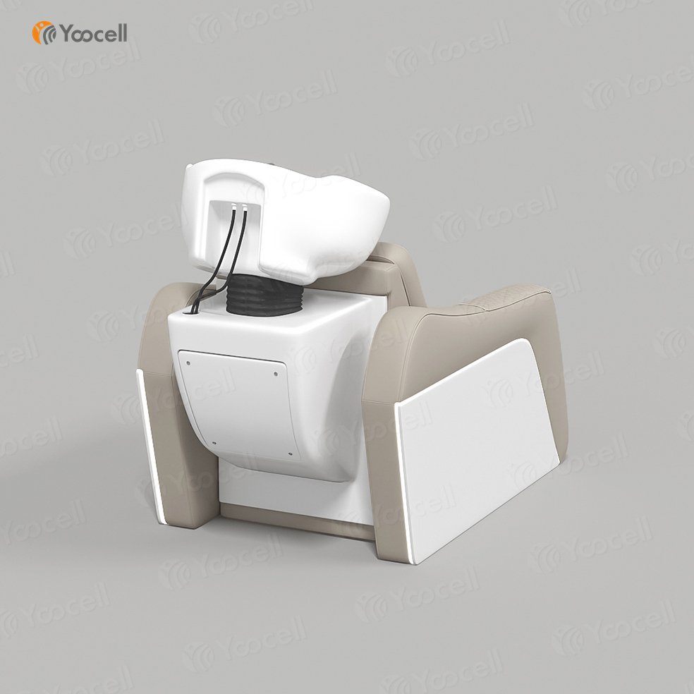 Yoocell Modern Salon Furniture Backwash Head Spa hair shampoo salon Ceramic shampoo bowl and chair equipment