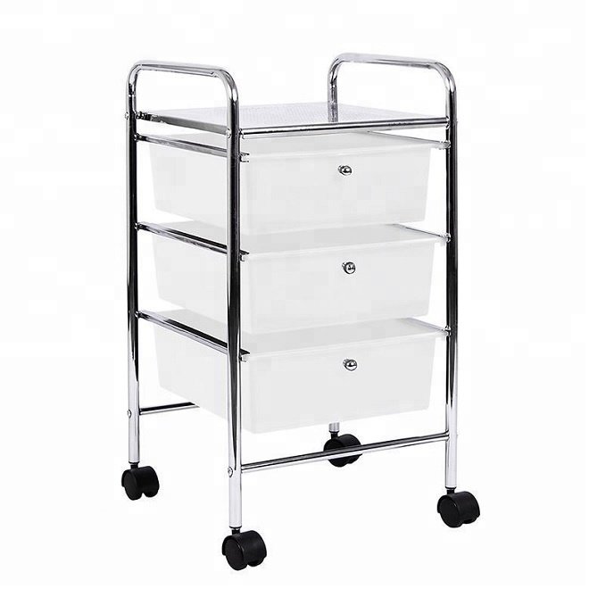 Made in Taiwan Metal 3 Tiers Drawer Storage Trolleys