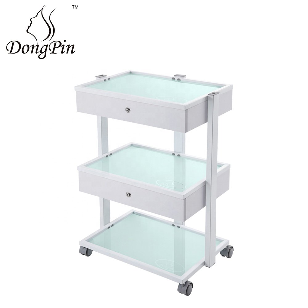 Salon hair equipment rolling trolley beauty salon cart for hairdressing