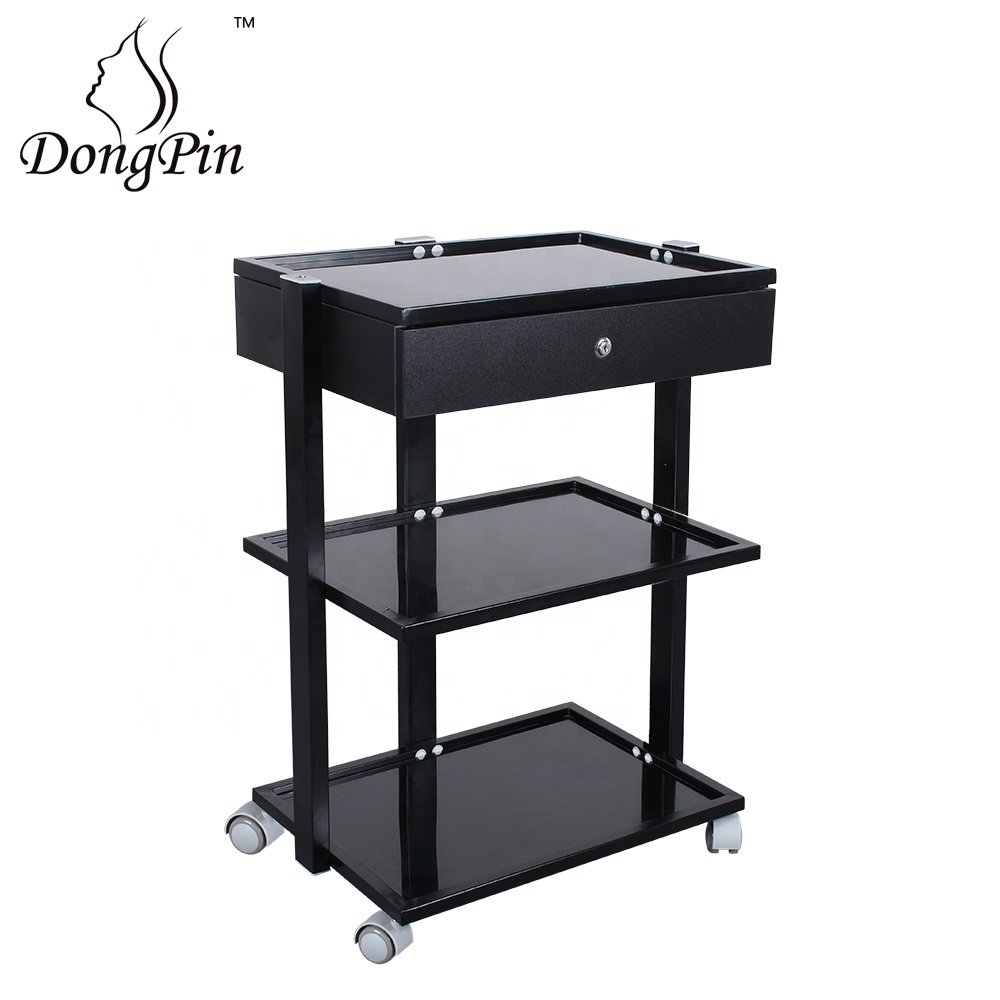 Salon hair equipment rolling trolley beauty salon cart for hairdressing