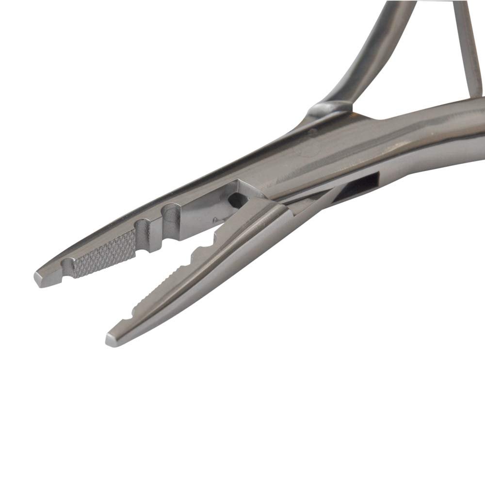 hair extension tool multi function silver linkies microring opener plier with 3 holes for hair extension removal
