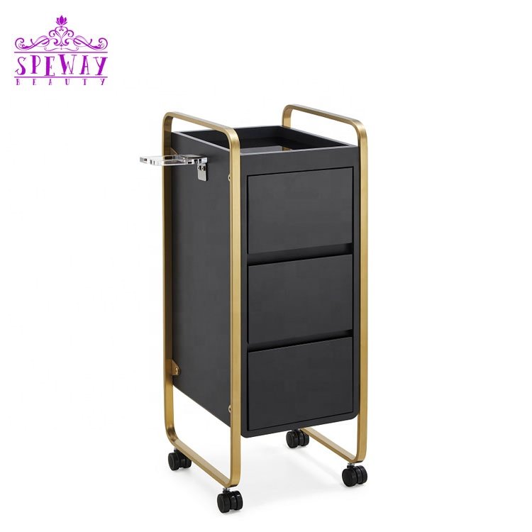 2024 wholesale Barber shop trolley, hair salon and beauty salon special tool cart with drawer