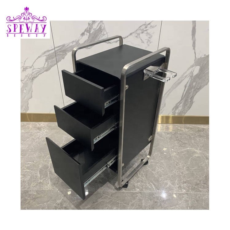 2024 wholesale Barber shop trolley, hair salon and beauty salon special tool cart with drawer