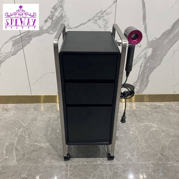 2024 wholesale Barber shop trolley, hair salon and beauty salon special tool cart with drawer