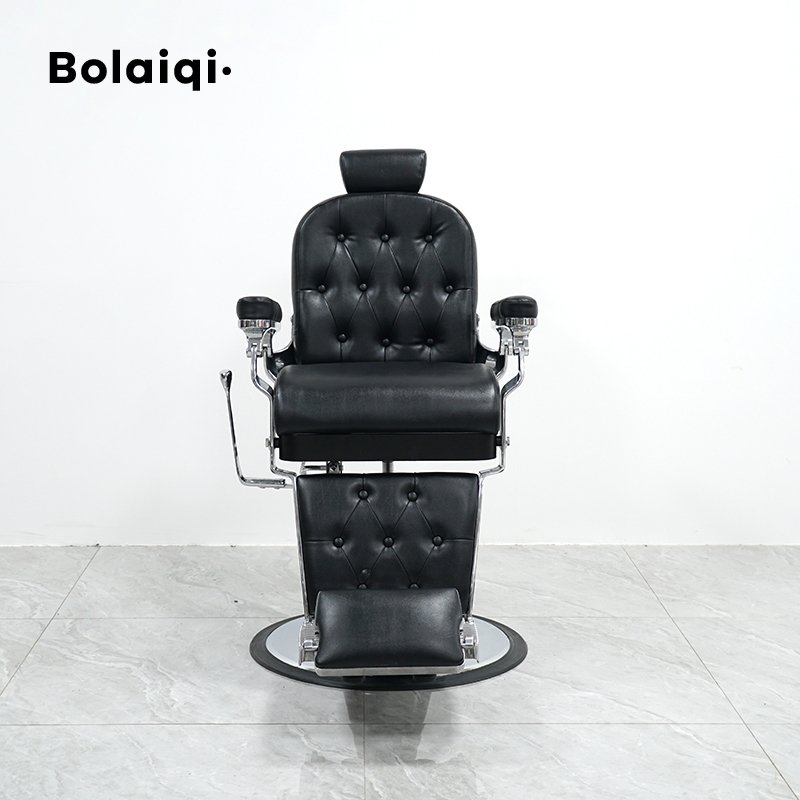 BOLAIQI Factory Direct Sales Barber Special Chair Retro Black Salon Cair Hydraulic Pump Barber Chair