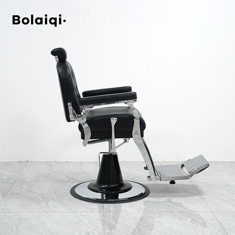 BOLAIQI Factory Direct Sales Barber Special Chair Retro Black Salon Cair Hydraulic Pump Barber Chair
