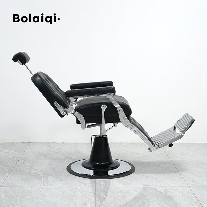 BOLAIQI Factory Direct Sales Barber Special Chair Retro Black Salon Cair Hydraulic Pump Barber Chair