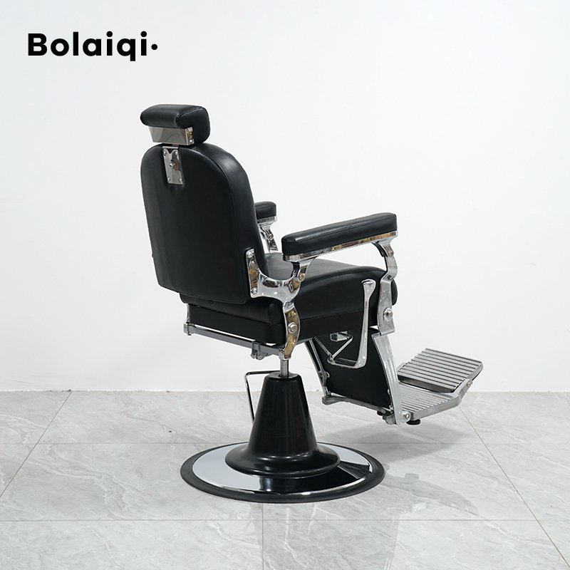 BOLAIQI Factory Direct Sales Barber Special Chair Retro Black Salon Cair Hydraulic Pump Barber Chair
