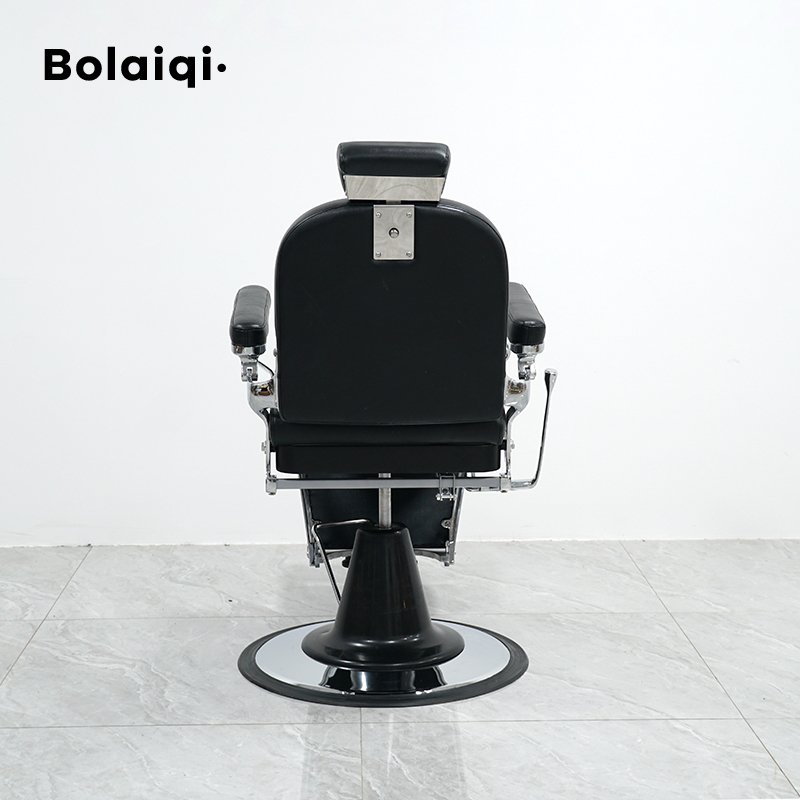 BOLAIQI Factory Direct Sales Barber Special Chair Retro Black Salon Cair Hydraulic Pump Barber Chair