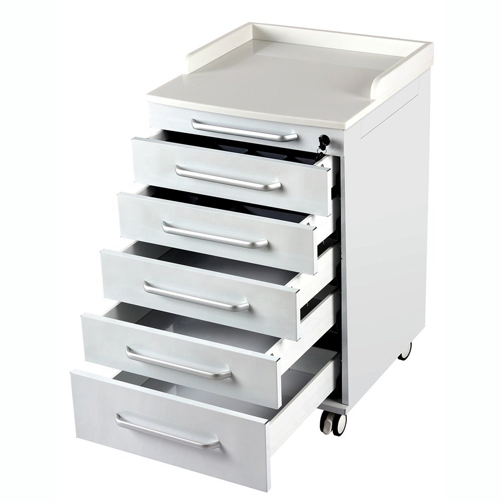 Anteeth customized medical table stainless steel material mobile trolley drawers dental cabinet furniture clinic